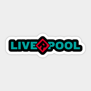 Liverpool Simple Typography | 2 Sided Color Print Sticker